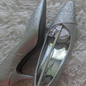 Sparkly Silver Dress heels Size 9.5 UNUSED